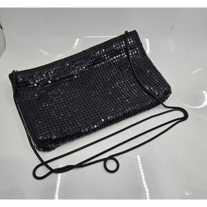 Carla MARCHI Black Metal Mesh Crossbody Evening Bag‎